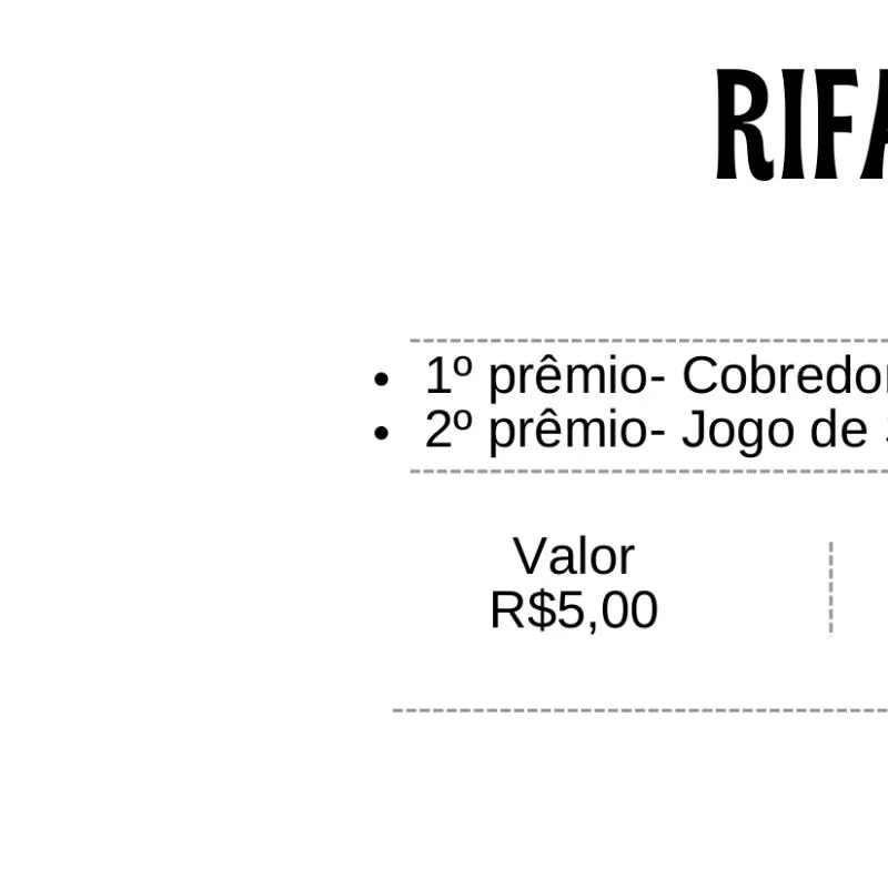 Imagem da campanha Rifa