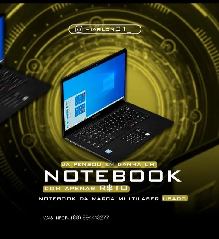 Imagem da campanha Rifa de um notebook multilaser usado