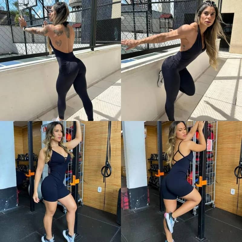 Imagem da campanha Macacão da LindaMina, e da soul fit