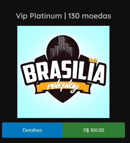 Imagem da campanha 4x VIP PLATINUM no brasilia ou 400 reais no pix