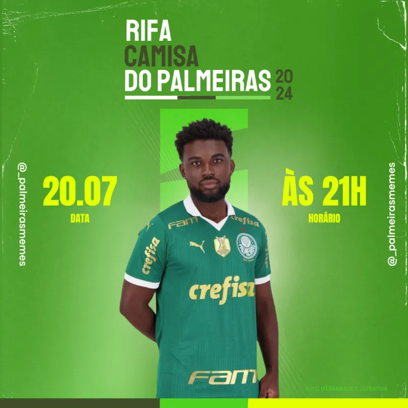 Imagem da campanha RIFA CAMISA PALMEIRAS ou 400 reais PIX