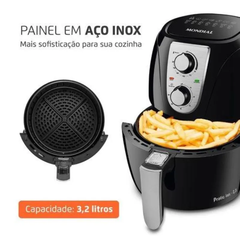 Imagem da campanha Fritadeira Elétrica sem Óleo/Air Fryer Mondial 3,2L