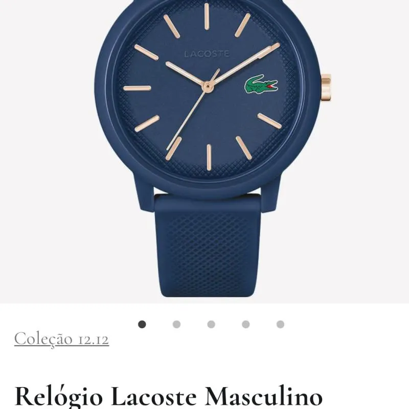 Imagem da campanha Relógio LACOSTE