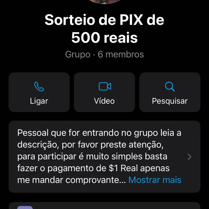 Imagem da campanha Pix de 500 sorteio