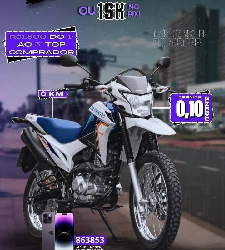 Imagem da campanha BROS 160 OU 15 MIL