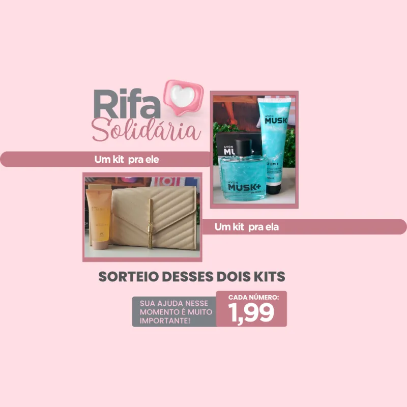 Imagem da campanha Rifa solidaria -Dois kits