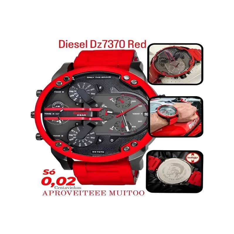 Imagem da campanha Relógio Diesel Red Luxo Total 0.02 Centavinhos, APROVEITEEE