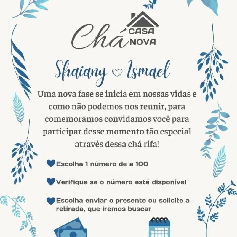 Imagem da campanha Chá rifa de casa nova