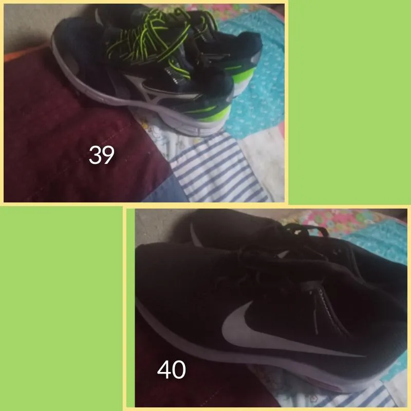 Imagem da campanha Prêmio estes 2 tênis caminhada Nike e Mizuno masculino