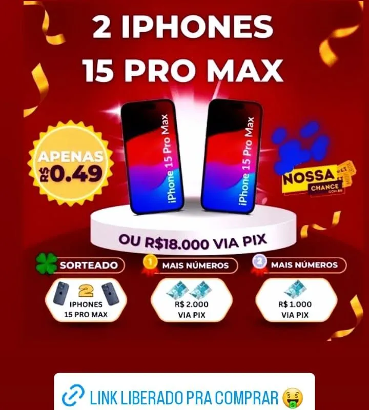 Imagem da campanha 2 iphone ou 18 mil