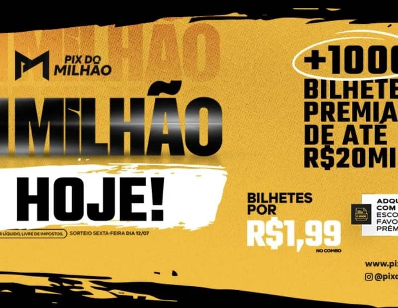 Imagem da campanha Pix do milhão