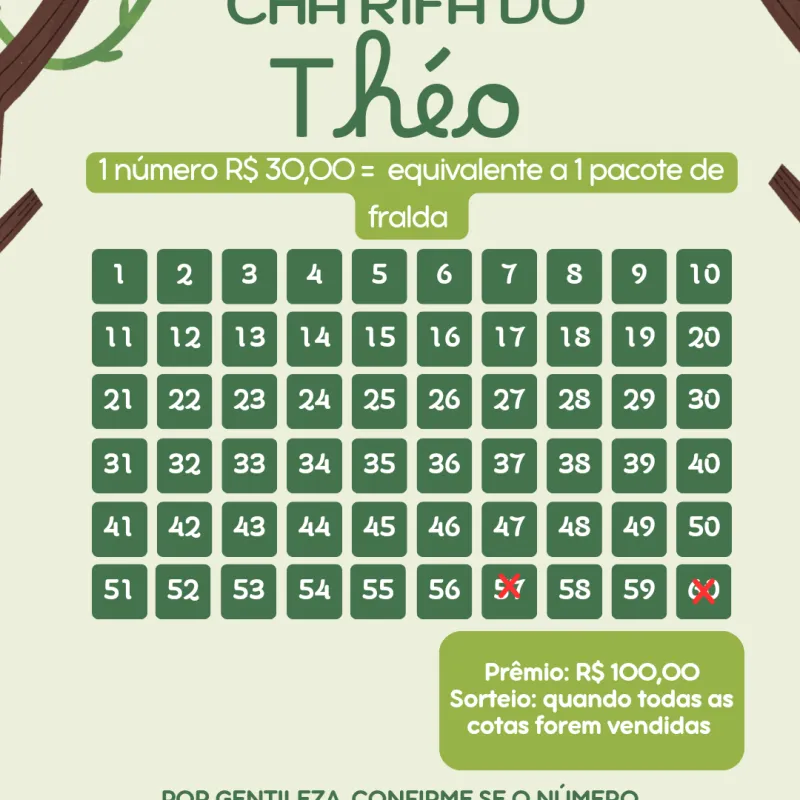 Imagem da campanha Chá rifa