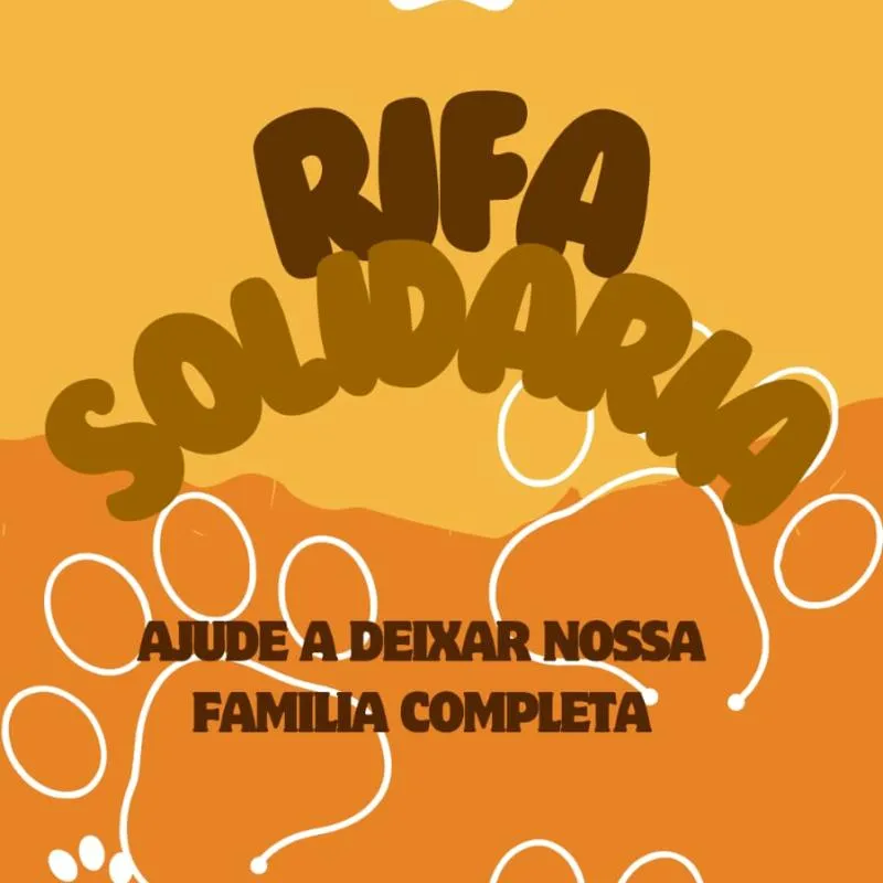 Imagem da campanha Rifa solidária Pet's