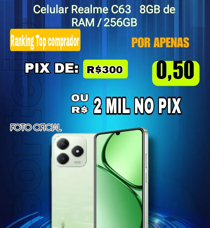 Imagem da campanha Realme C63 256GB