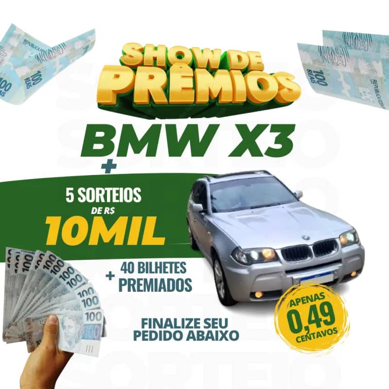 Imagem da campanha BMW X3 + 60 MIL EM PRÊMIOS