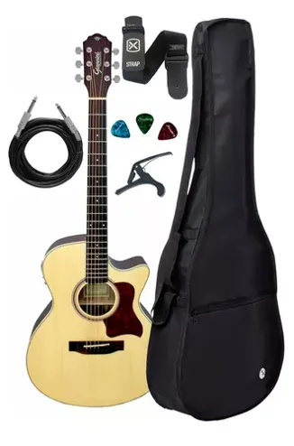 Imagem da campanha Rifa - Violão Giannini Ggc Plus Natural + Kit Capa Acessórios