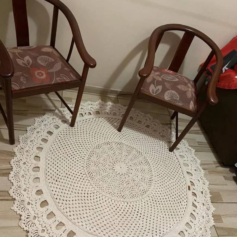 Imagem da campanha Tapete em Crochê. Diamentro 1,55cm