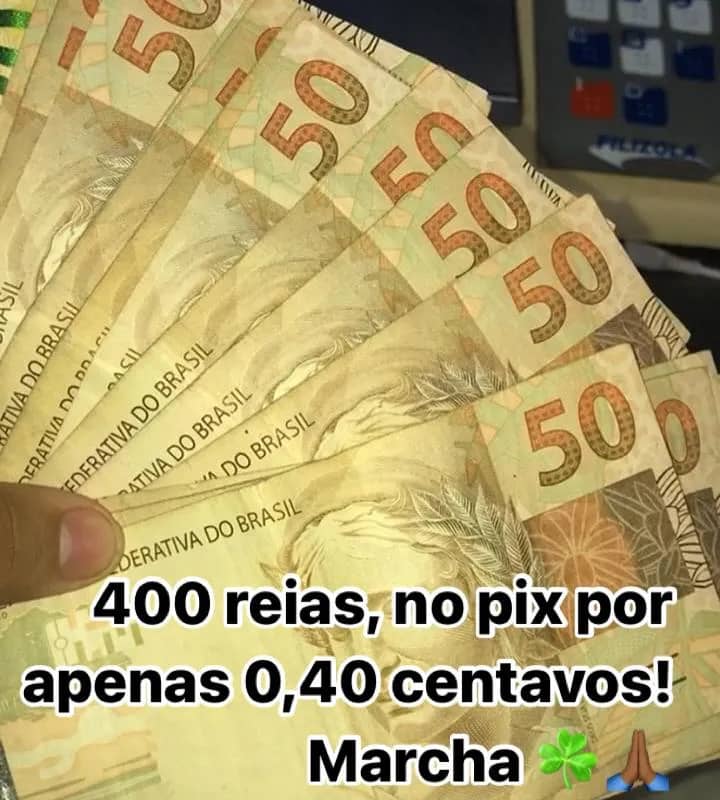 Imagem da campanha 400 no pix não perdem tempo☘️