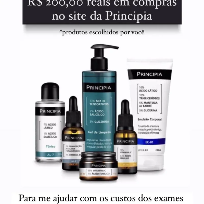 Imagem da campanha R$ 200,00 em produtos Principia