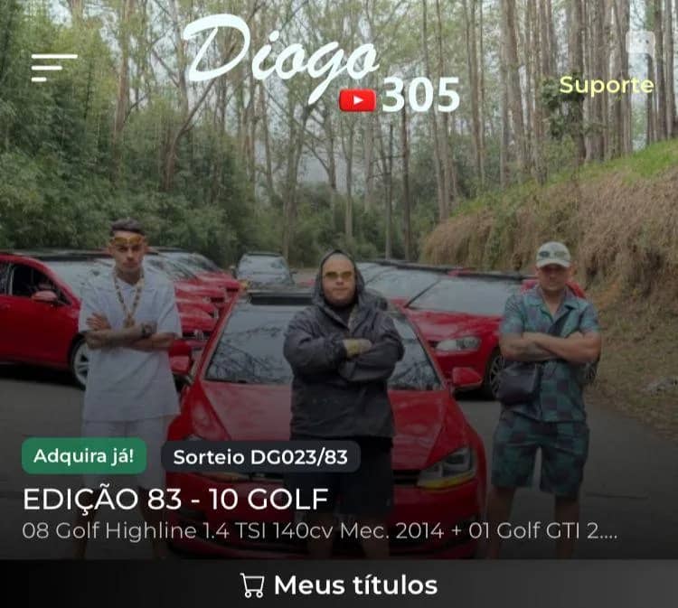 Imagem da campanha EDIÇÃO 83 - 10 GOLF diogo 305