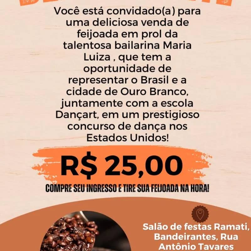Imagem da campanha Feijoada Beneficente