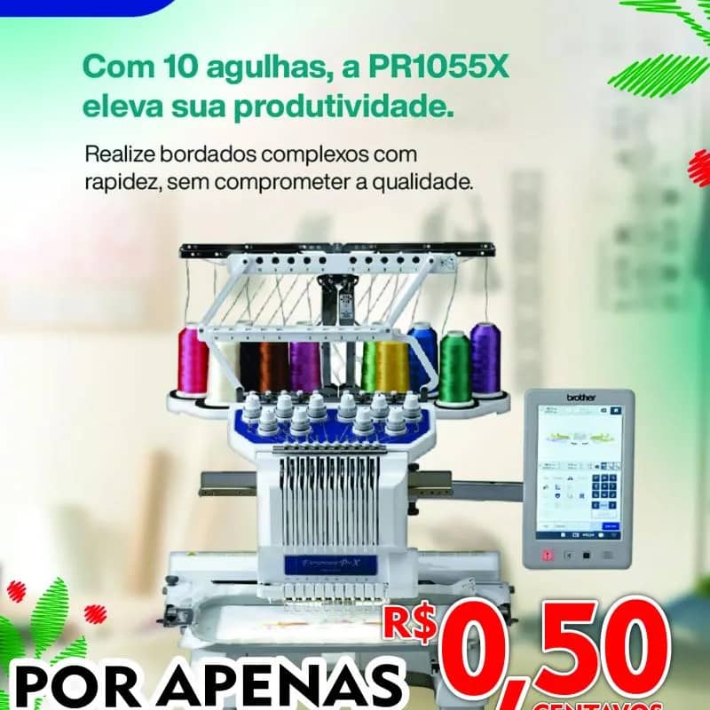 Imagem da campanha BORDADEIRA BROTHER 1055X - 10 AGULHAS
