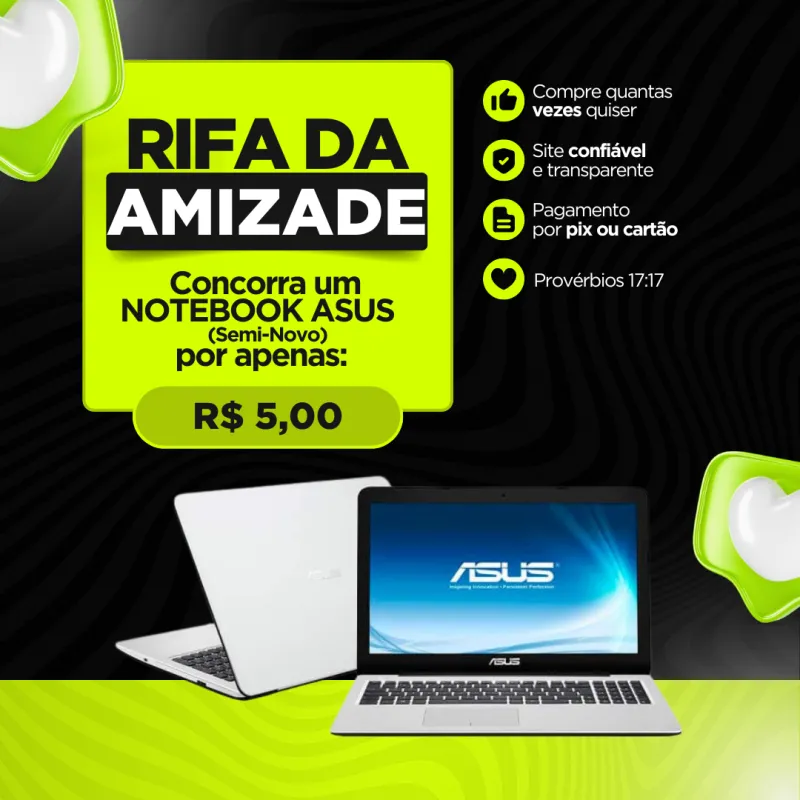 Imagem da campanha Rifa da Amizade