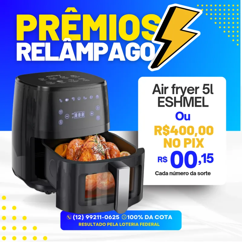 Imagem da campanha AIR FRYER 5L OU 400 REAIS NO PIX