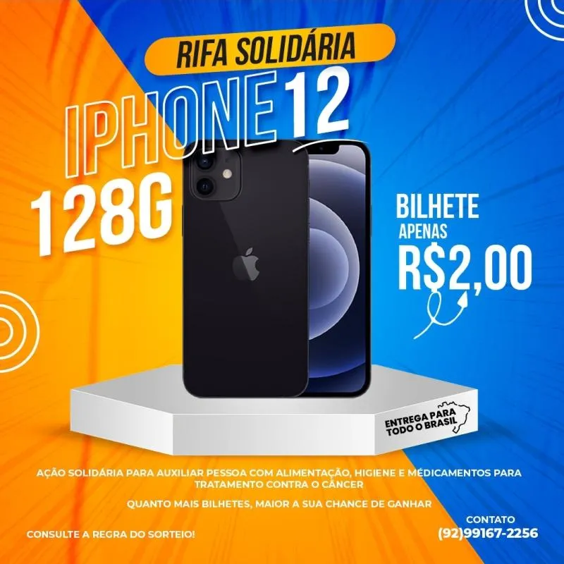 Imagem da campanha Sorteio iPhone 12