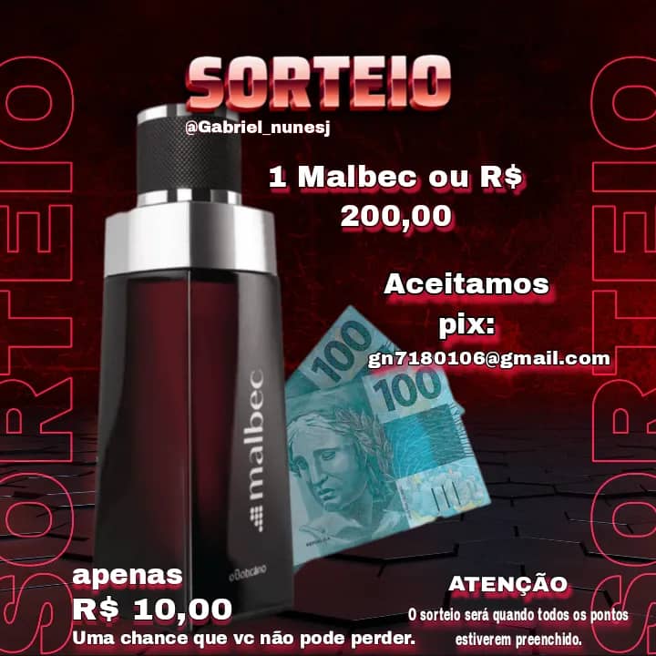 Imagem da campanha Malbec tradicional Ou R$ 200 reais no pix