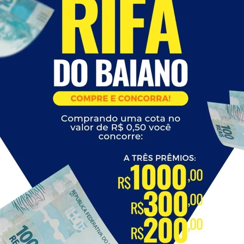 Imagem da campanha Rifa do Baiano