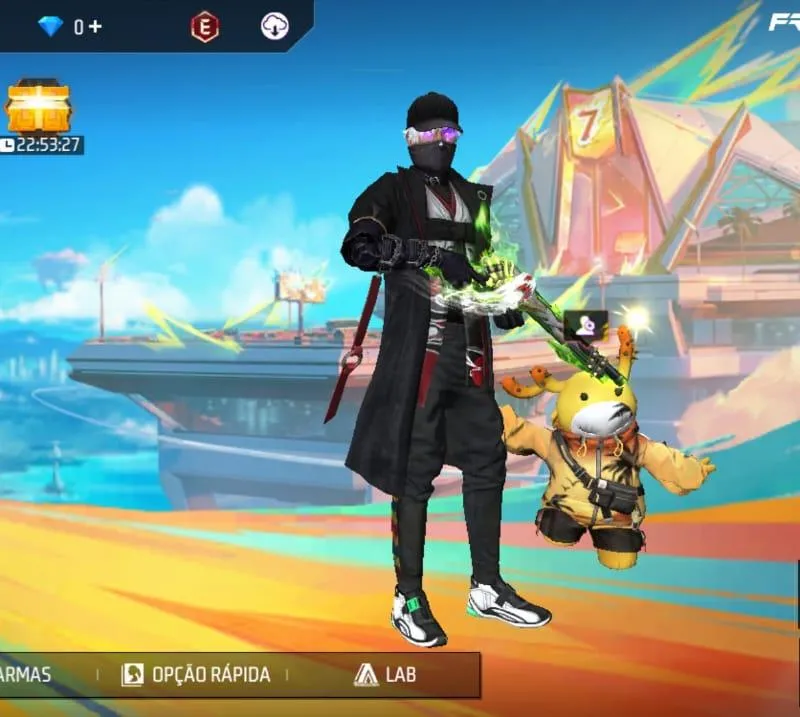 Imagem da campanha rifa conta de Free Fire