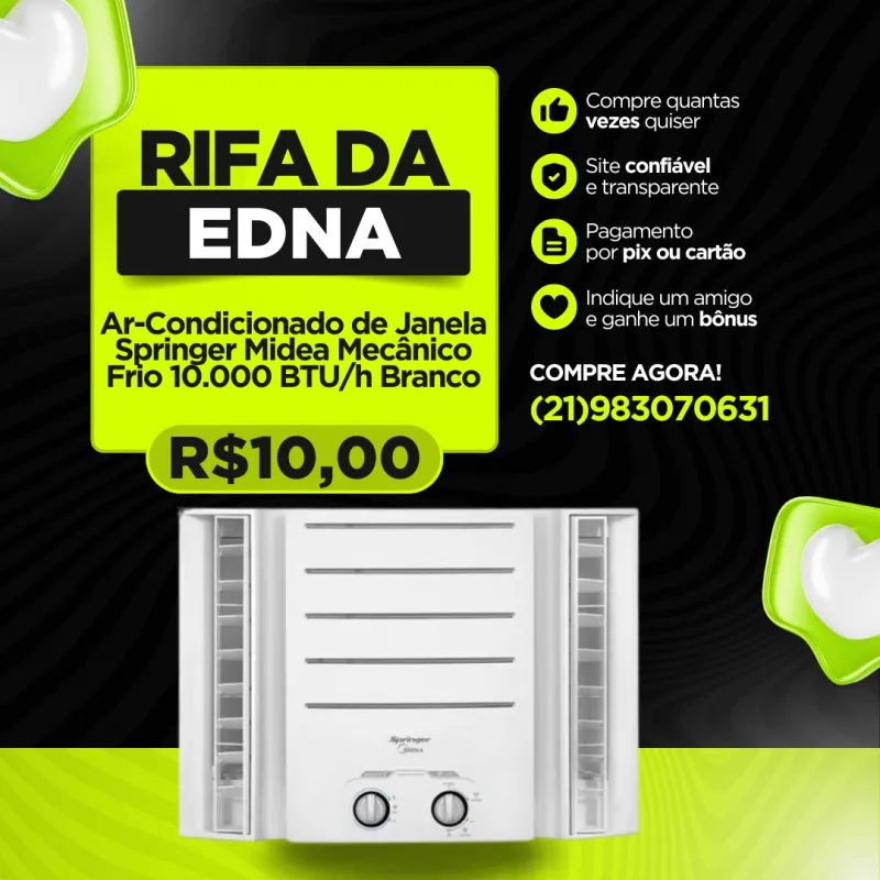 Imagem da campanha Ar-Condicionado de Janela Springer Midea Mecânico Frio 10.000 BTU/h Branco 127v (110v)