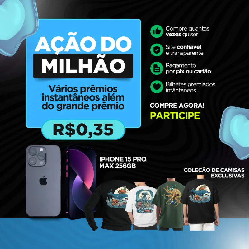 Imagem da campanha AÇÃO DO MILHÃO