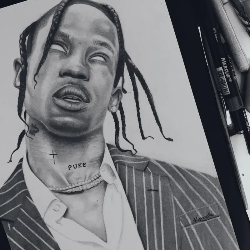 Imagem da campanha desenho travis scott