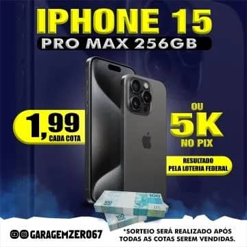 Imagem da campanha Iphone 15 ou 5K no pix