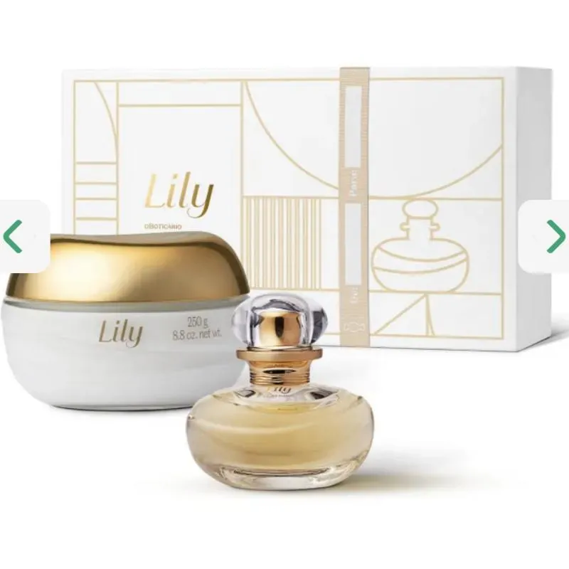 Imagem da campanha Kit Lily: Eau De Parfum 30ml + Creme Acetinado Desodorante Corporal 250g