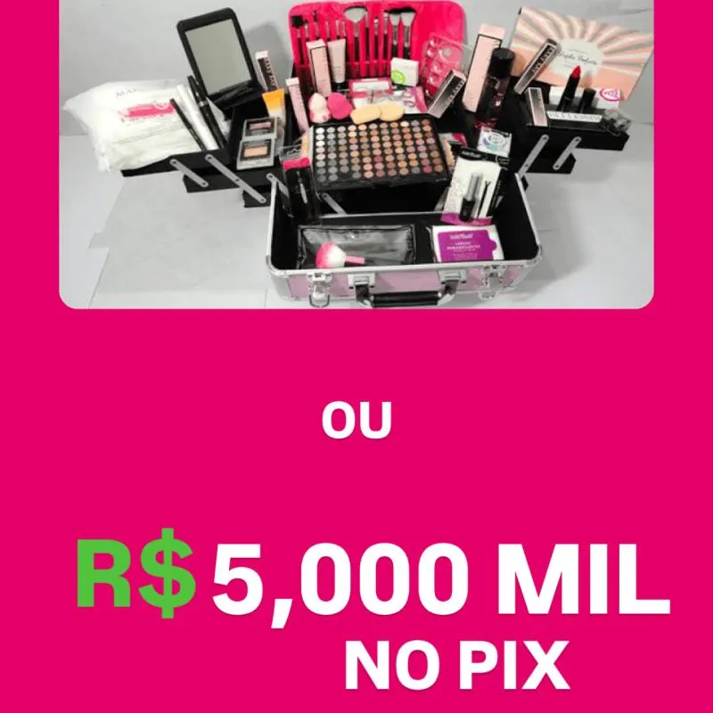 Imagem da campanha KIT DE MAQUIAGEM COMPLETO OU R$5,000 MIL NO PIX