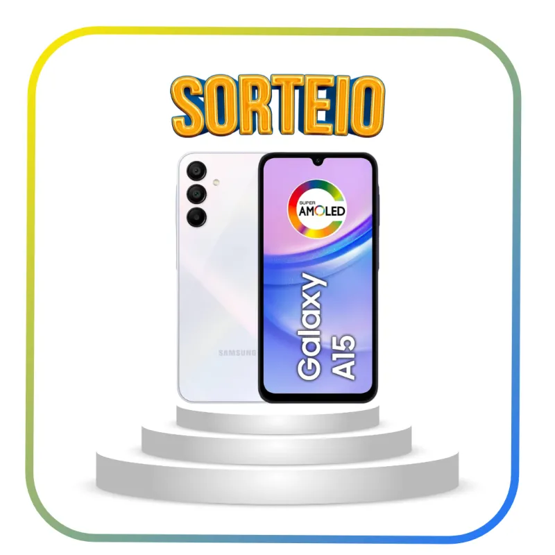 Imagem da campanha Prêmio: Um Smartphone Samsung Galaxy A15 6,5" 128GB Azul Claro 4G 4GB RAM