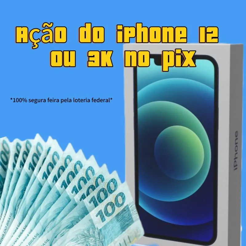 Imagem da campanha iPhone 12 ou 3K no pix