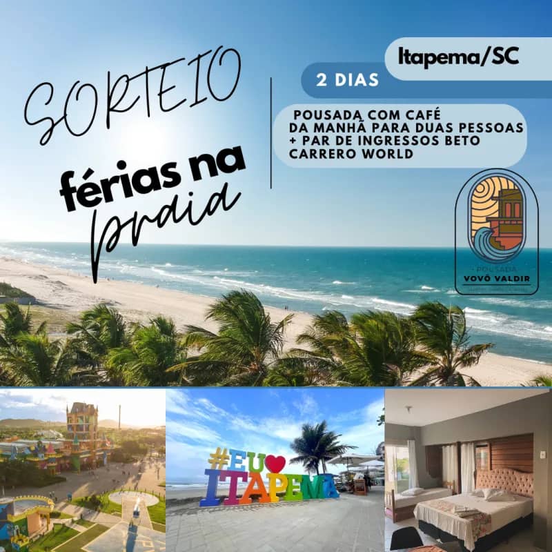 Imagem da campanha Férias na praia