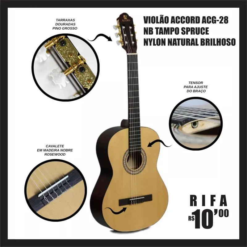 Imagem da campanha Rifa Violão Accord ACG-28