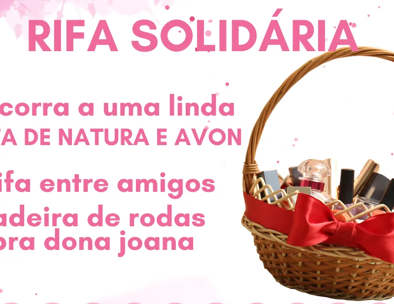 Imagem da campanha Rifa solidária
