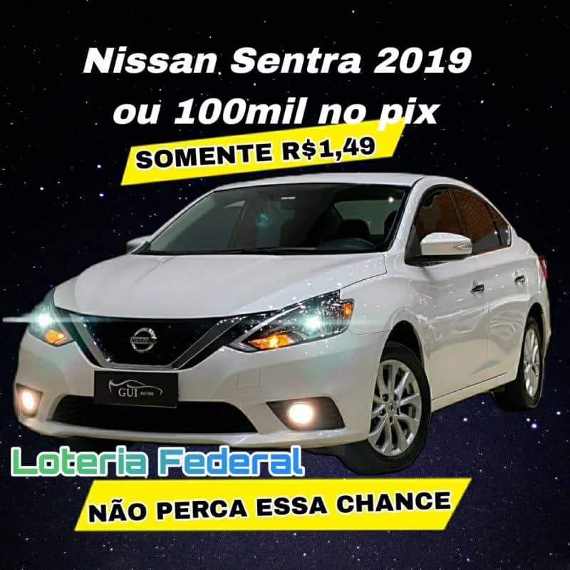 Imagem da campanha Nissan Sentra 2019 ou 100mil no pix