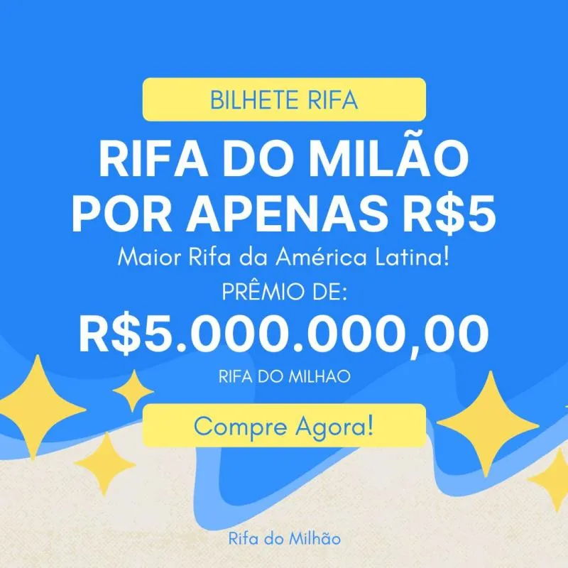 Imagem da campanha Rifa do Milhão - 5 milhões!