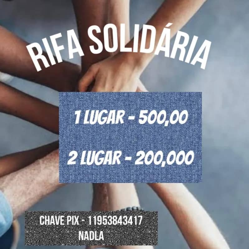 Imagem da campanha Rifa solidária