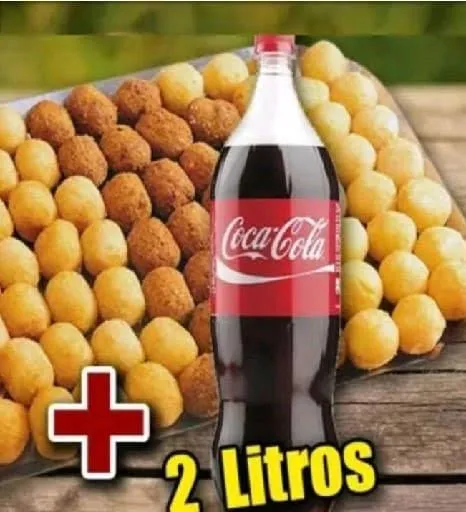 Imagem da campanha Rifa 1 cento de salgados + coca cola