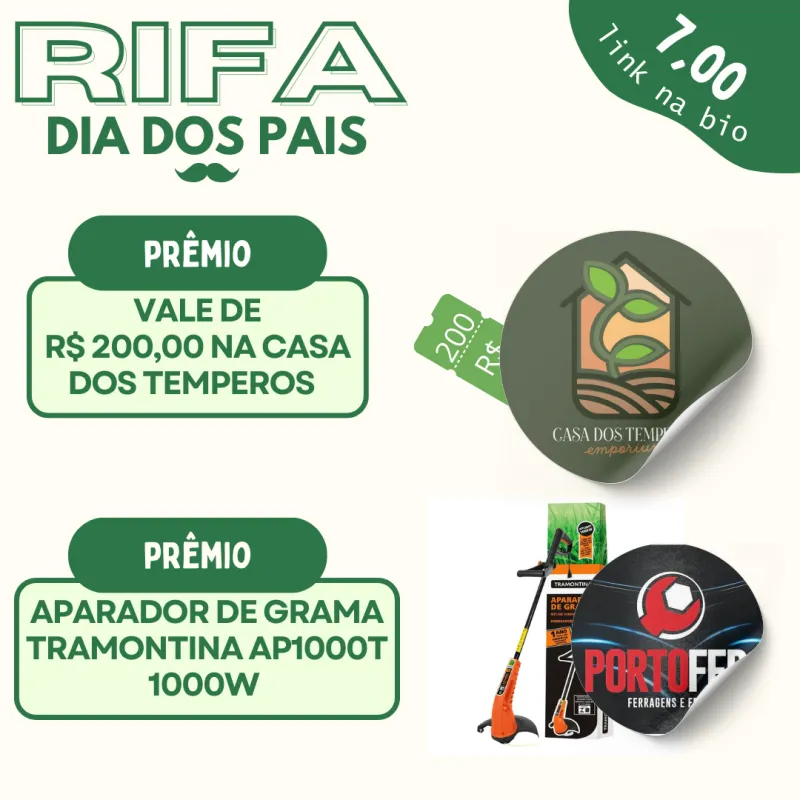 Imagem da campanha RIFA DIA DOS PAIS 👔💙