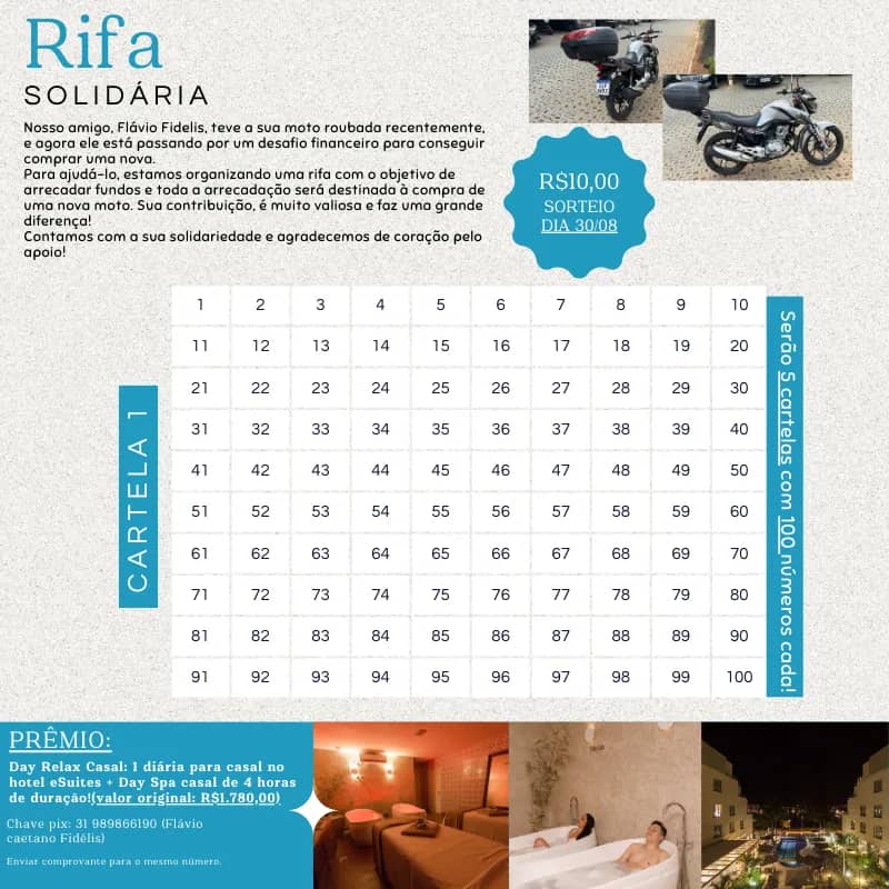 Imagem da campanha Rifa Solidária