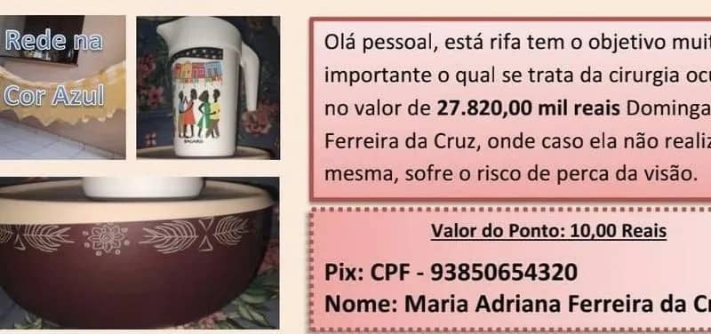 Imagem da campanha Rifa Beneficente